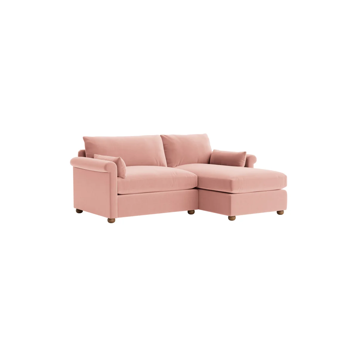 Queenie Chaise Sofa, Large Right Hand (Flushed Cheek Clever Velvet) – image 2