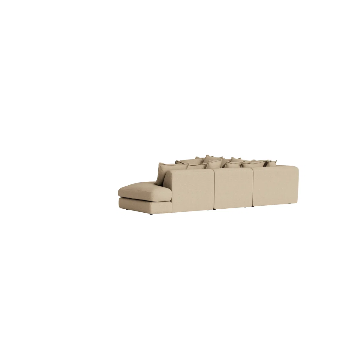 Wodge Modular Chaise Corner Sofa, Largelhch (Wooden Spoon Clever Slubby Linen) – image 5