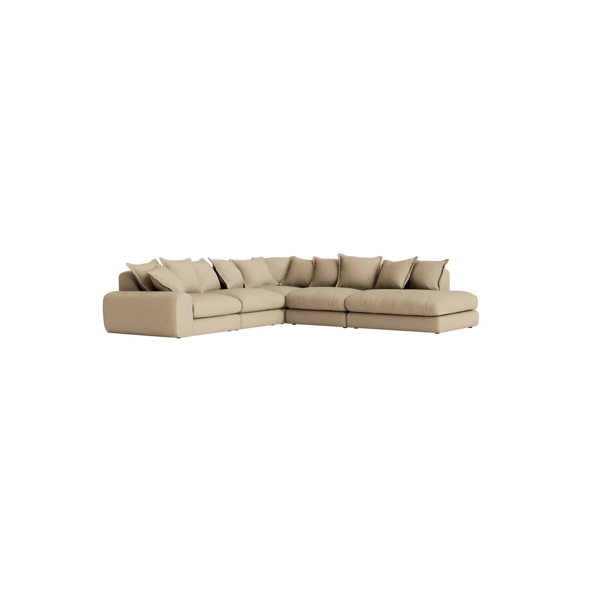 Wodge Modular Chaise Corner Sofa, Largelhch (Wooden Spoon Clever Slubby Linen) – image 6