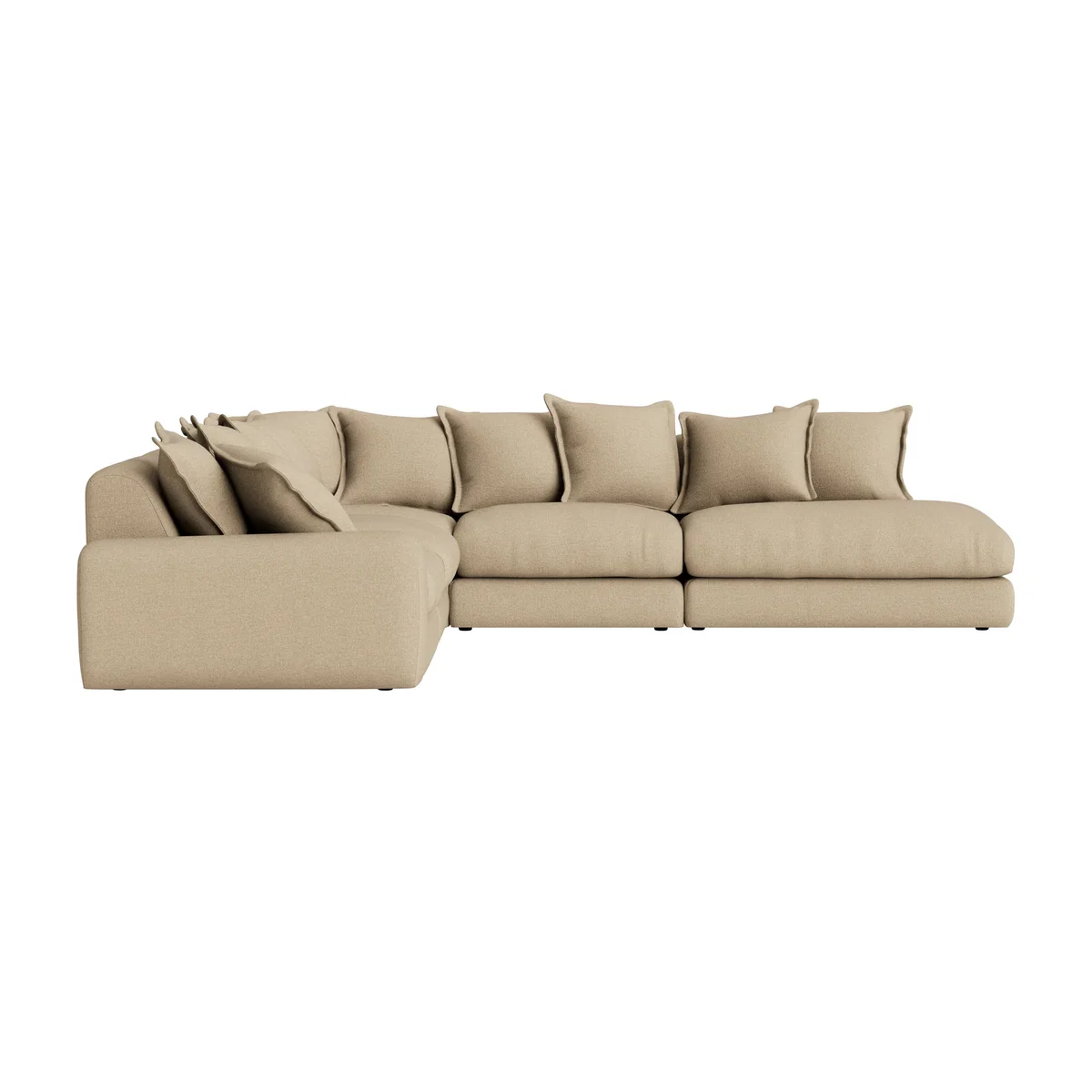Wodge Modular Chaise Corner Sofa, Largelhch (Wooden Spoon Clever Slubby Linen) – image 1