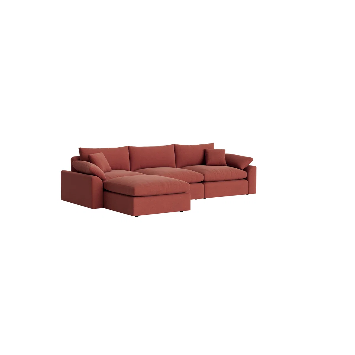 Cuddlemuffin Modular Chaise Sofa - Medium Left Hand - Clever Linen - Summer Pudding – image 2