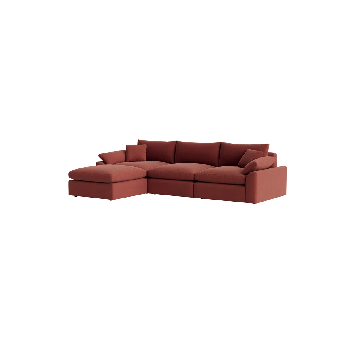Cuddlemuffin Modular Chaise Sofa - Medium Left Hand - Clever Linen - Summer Pudding – image 6