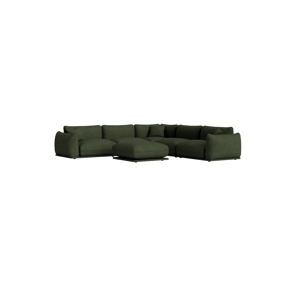 Blockbuster Modular Corner Sofa with Footstool, Large Even (Woody Walk Clever Cotton) – image 2