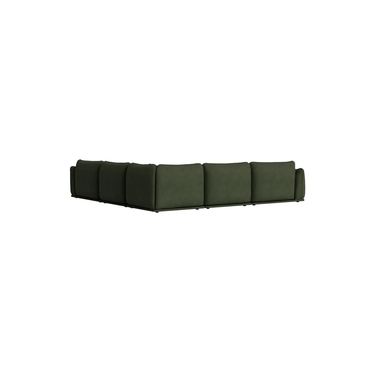 Blockbuster Modular Corner Sofa with Footstool, Large Even (Woody Walk Clever Cotton) – image 5