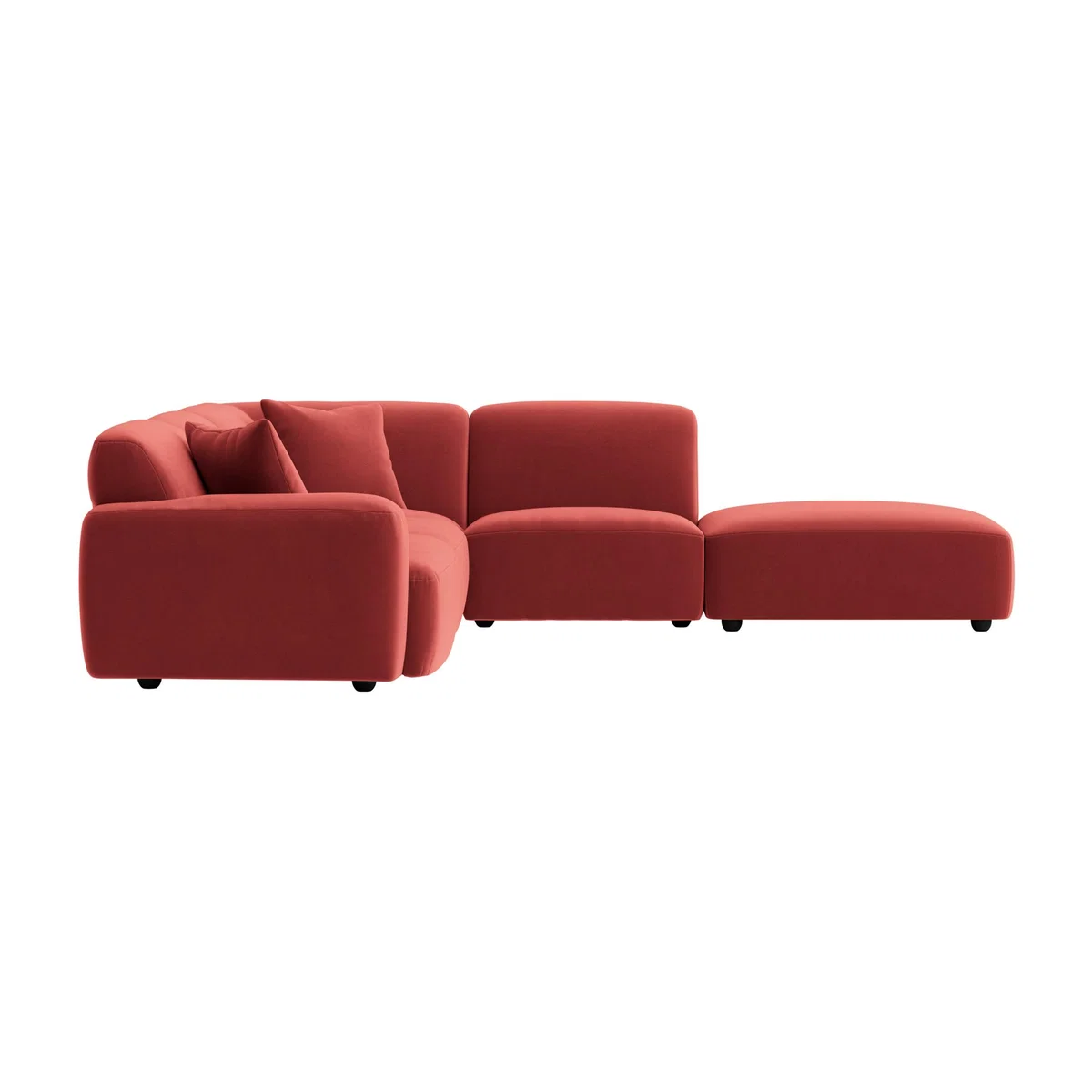 Squishblocks Modular Corner Chaise Large Left Hand in Rocking Horse Clever Velvet – image 1