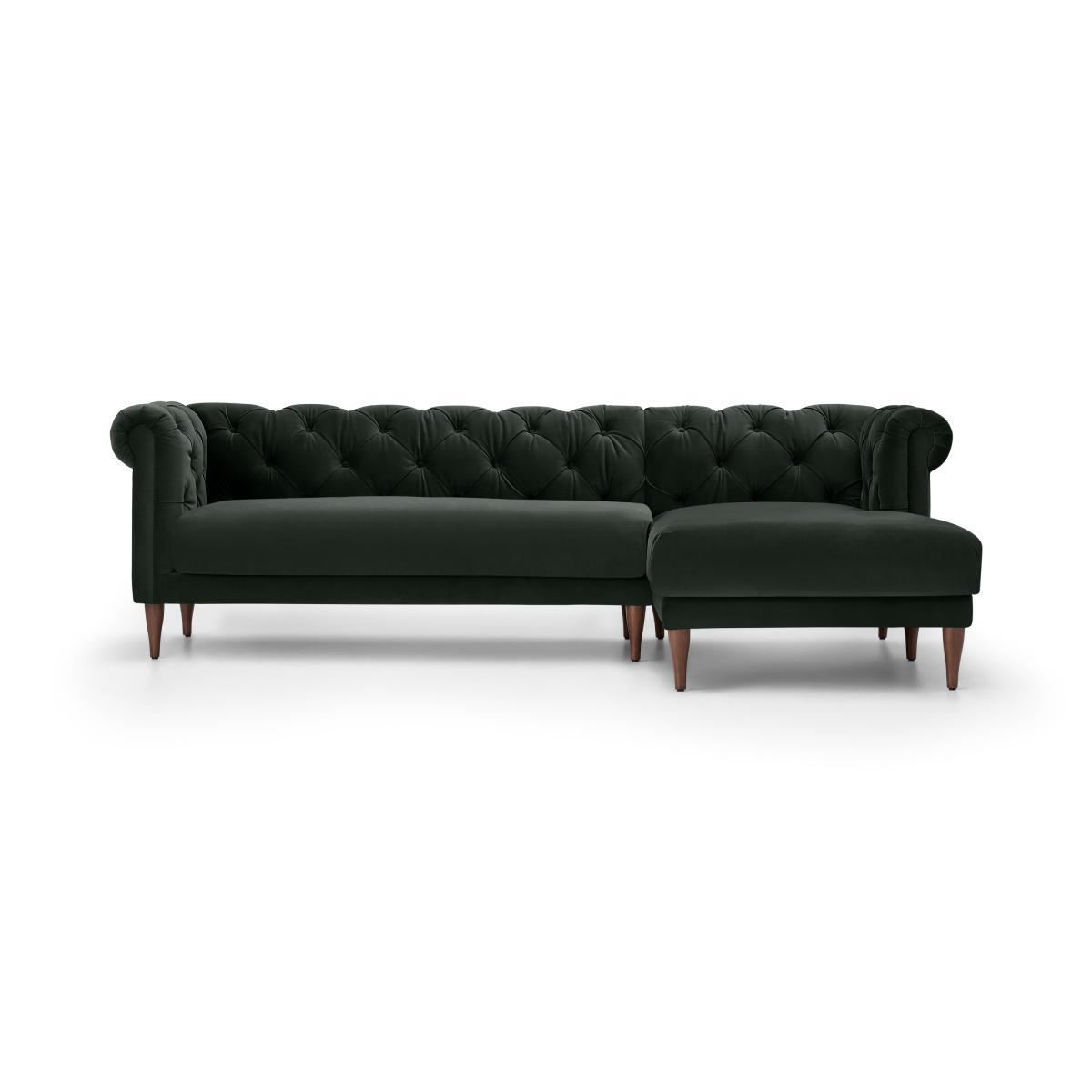 Barstow Right Hand Facing Chaise End Corner Sofa, Mourne Grey Velvet – image 2