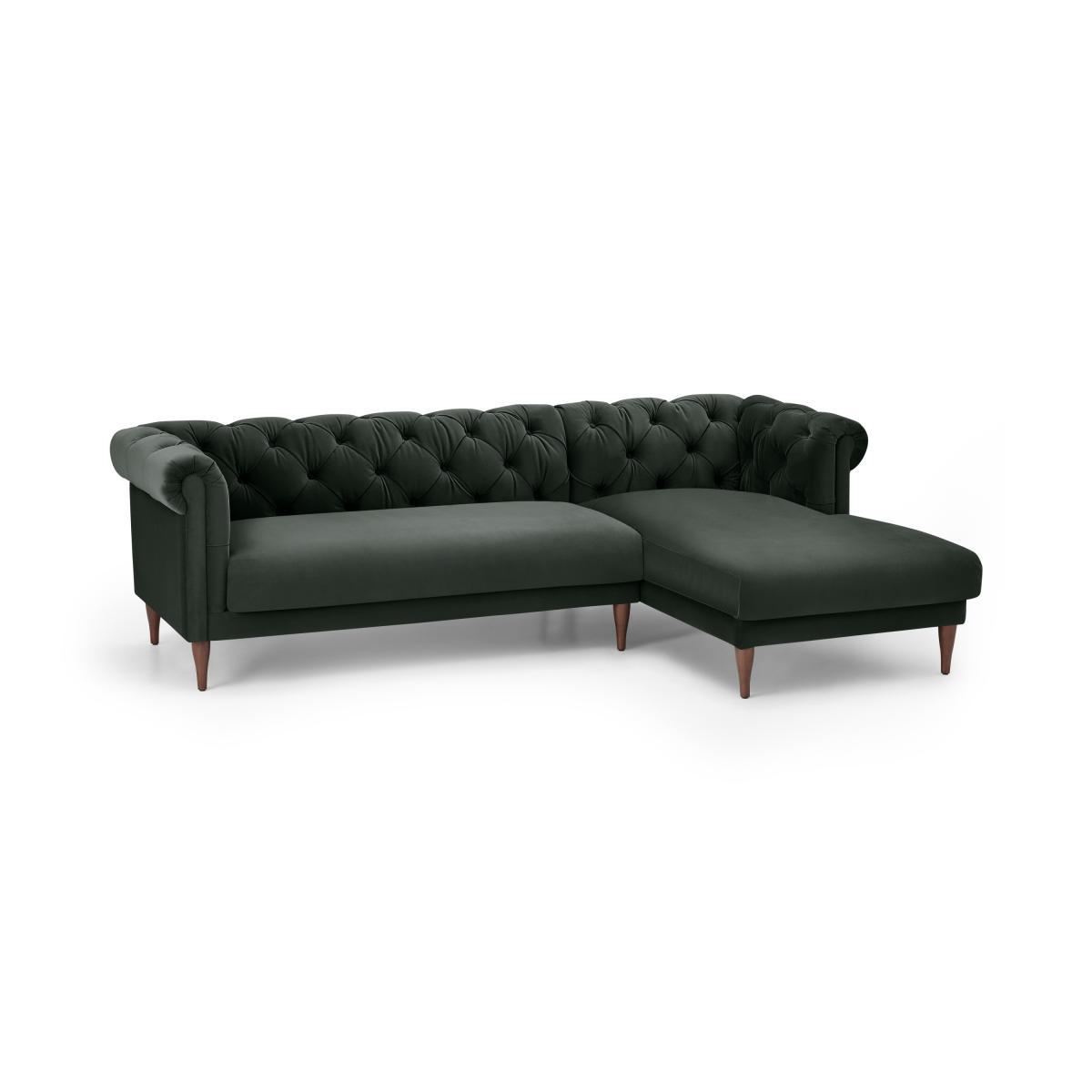 Barstow Right Hand Facing Chaise End Corner Sofa, Mourne Grey Velvet – image 3