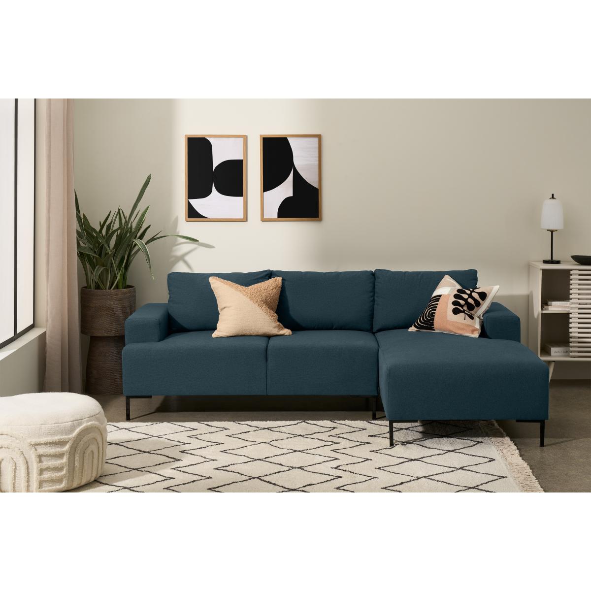 Frederik 3 Seater Right Hand Facing Compact Corner Chaise End Sofa, Aegean Blue – image 4