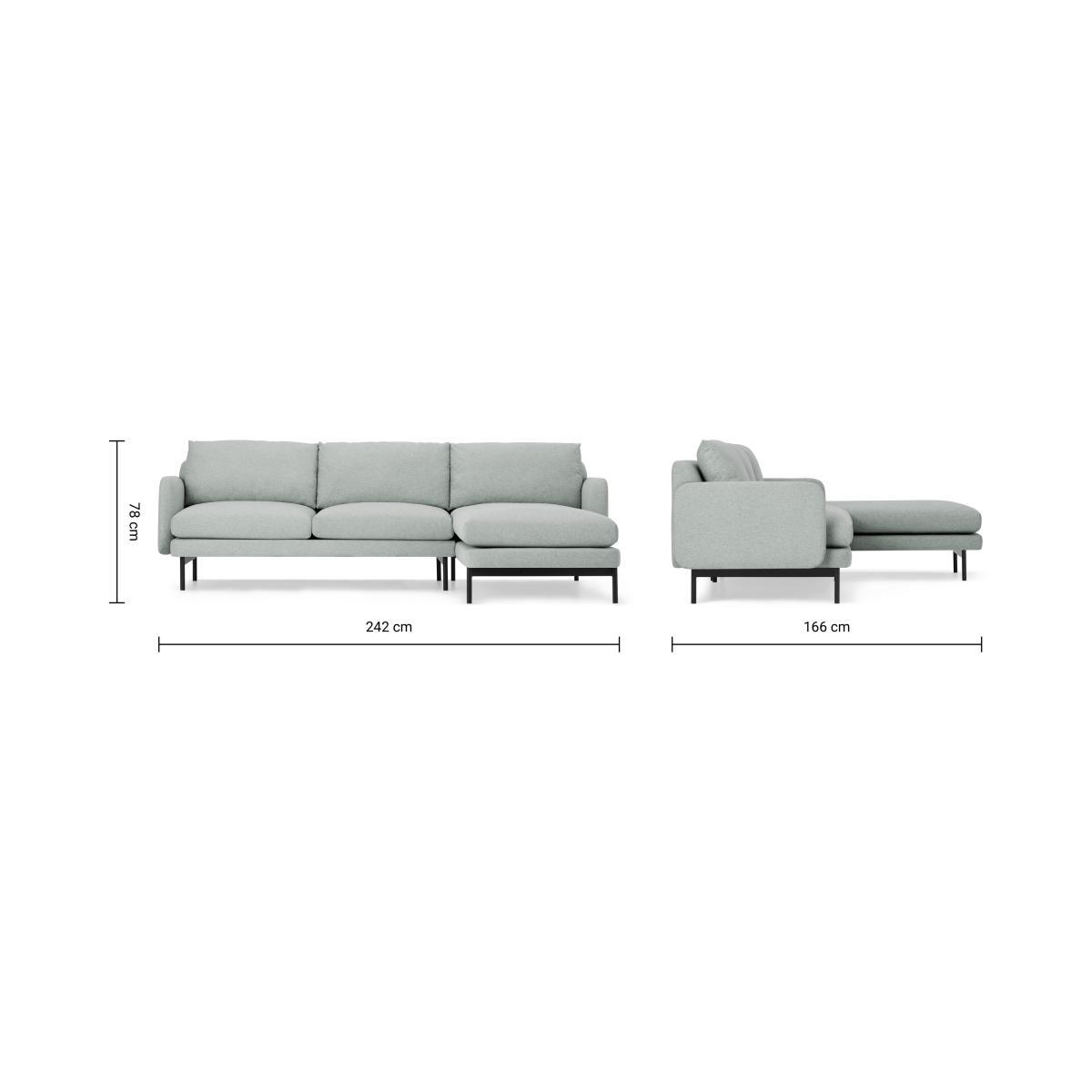 Miro Right Hand Facing Chaise End Corner Sofa, Venetian Grey – image 9