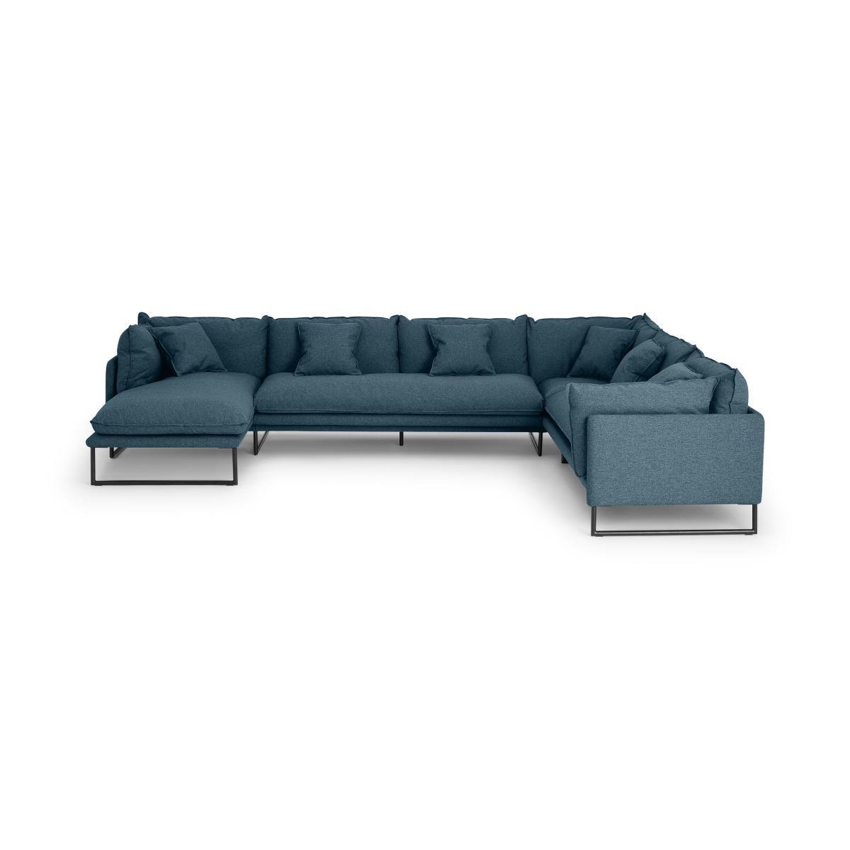 Malini Left Hand Facing Full Corner Chaise End Sofa, Orleans Blue Weave – image 2