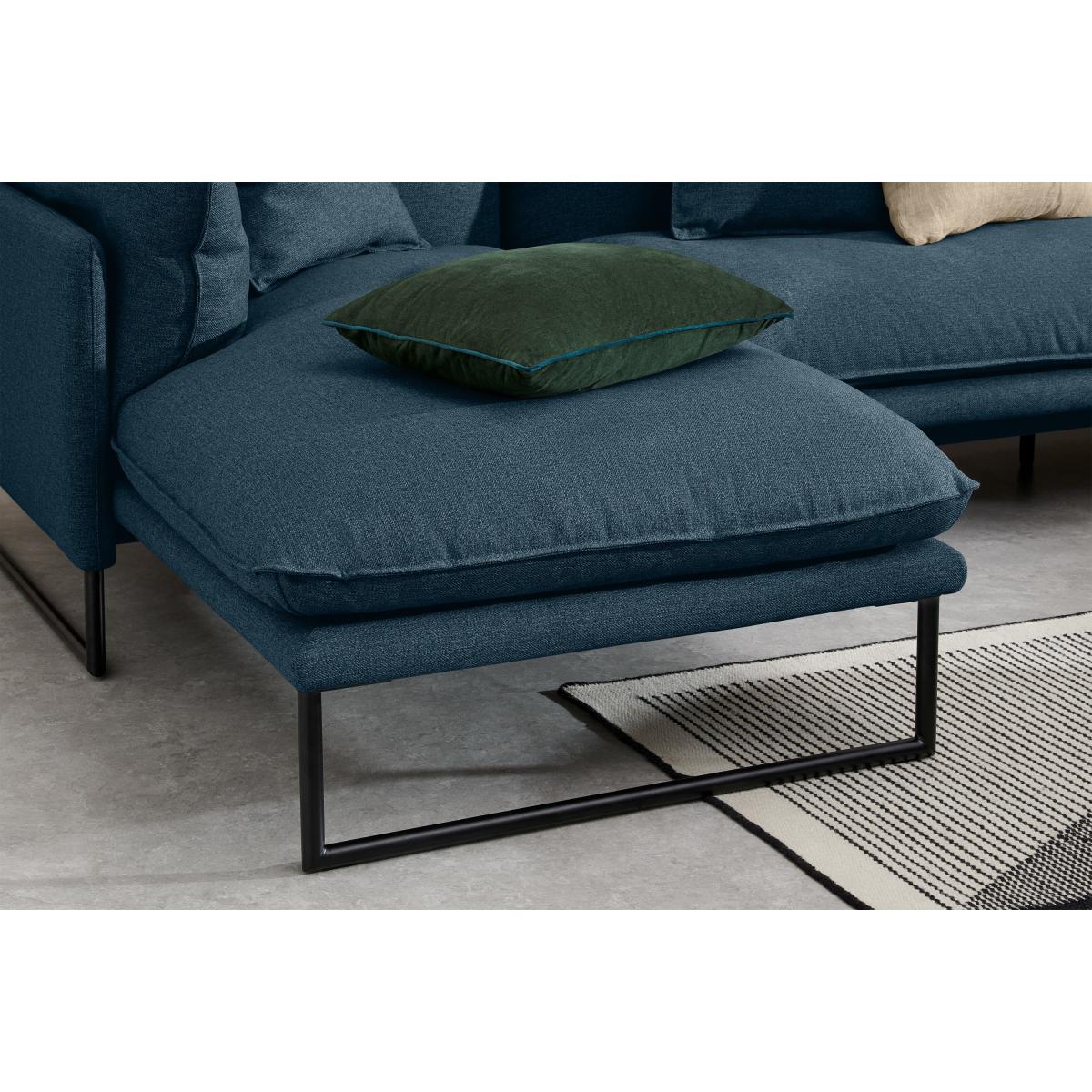 Malini Left Hand Facing Full Corner Chaise End Sofa, Orleans Blue Weave – image 5
