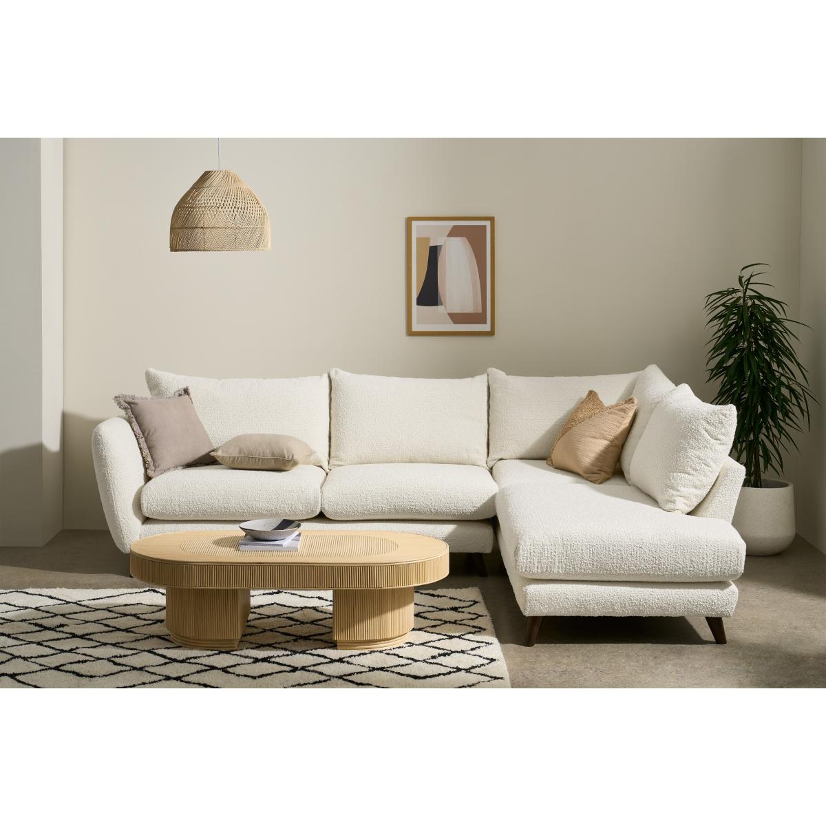 Elmira Right Hand Facing Corner Sofa, Ivory White Boucle – image 3