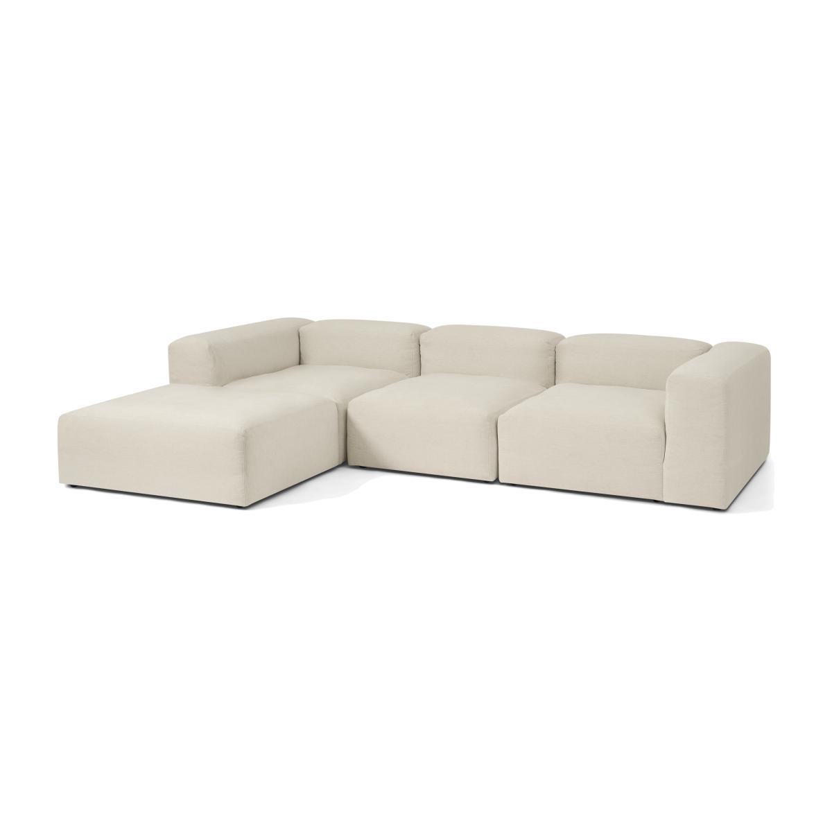 Livienne Chaise End Corner Sofa, Natural Hazel Weave – image 1