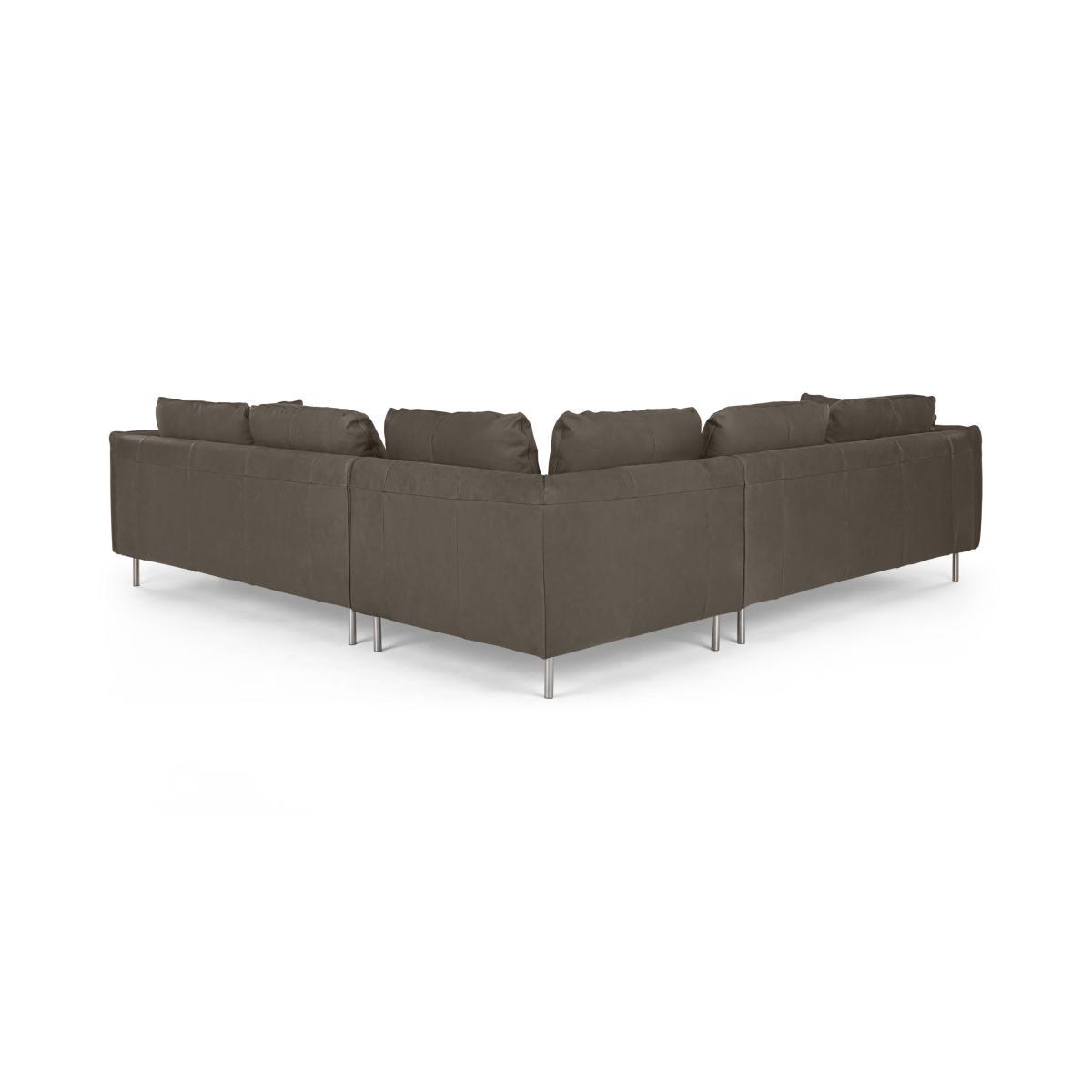 Vento 5 Seater Corner Sofa, Texas Grey Leather – image 7