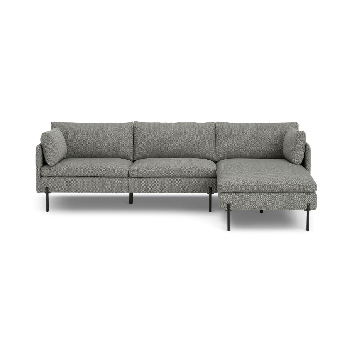 Zarina Right Hand Facing Chaise End Sofa, Mole Grey Weave – image 2