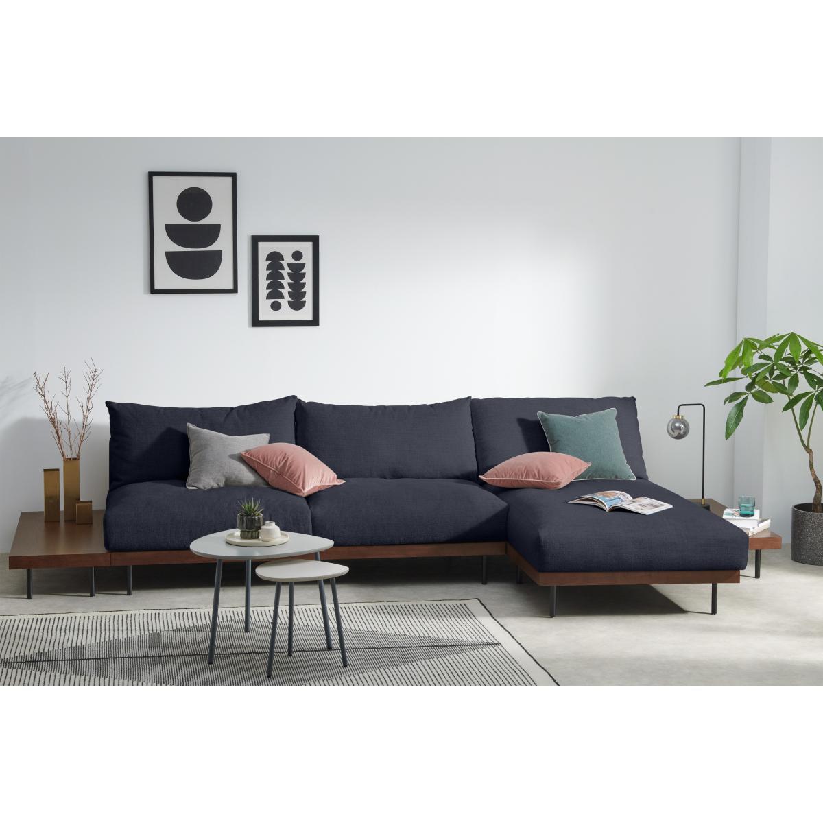 Zita Modular Chaise End Corner Sofa with 2 Side Tables, Kyoto Denim – image 4