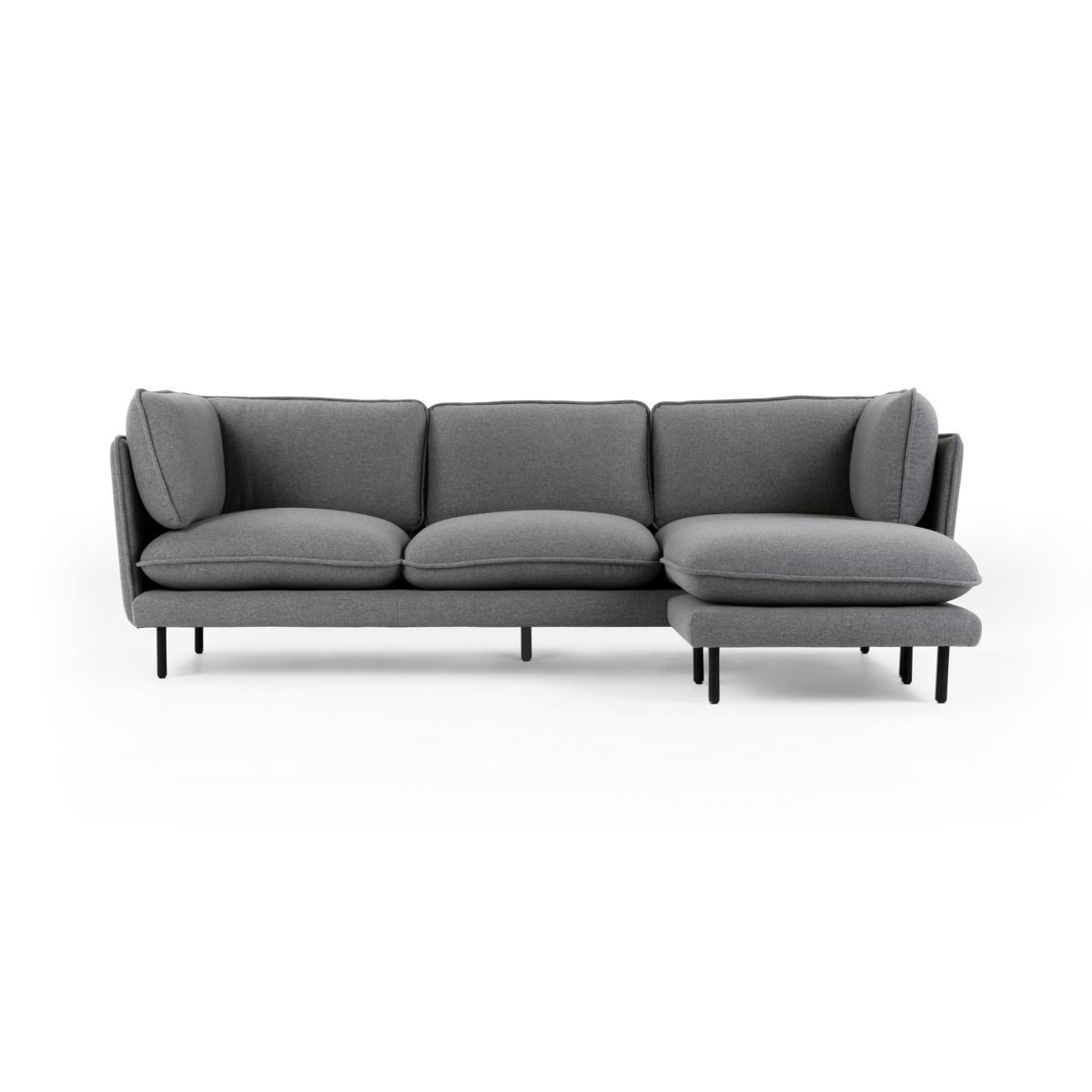 Wes 3 Seater Chaise End Corner Sofa, Elite Grey – image 2