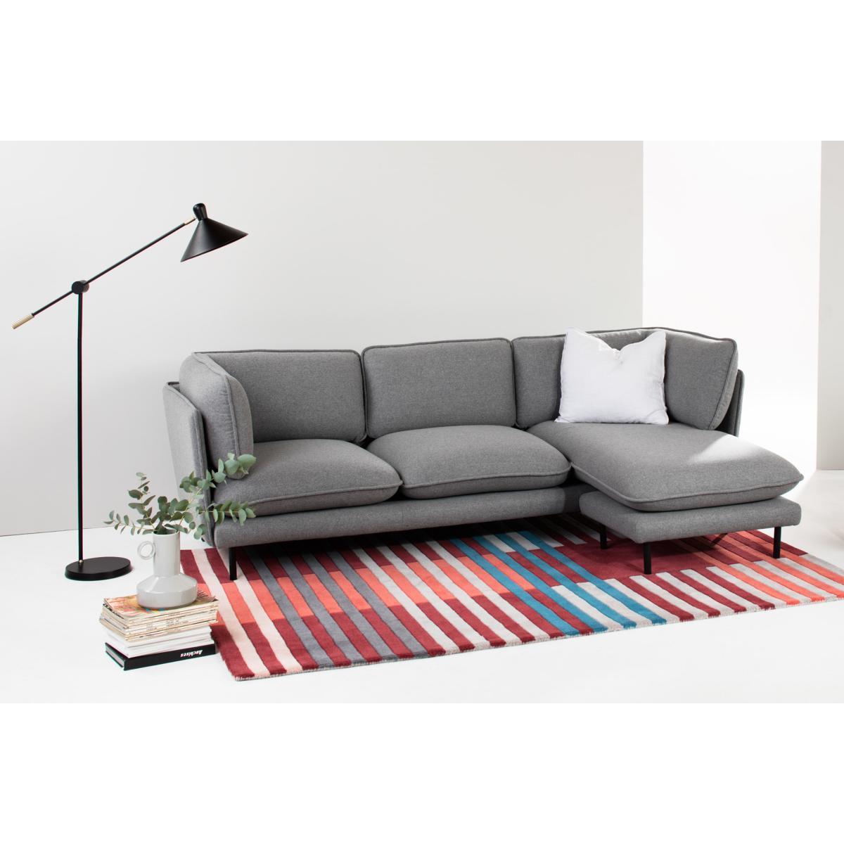 Wes 3 Seater Chaise End Corner Sofa, Elite Grey – image 4