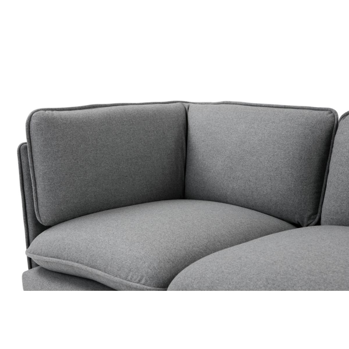 Wes 3 Seater Chaise End Corner Sofa, Elite Grey – image 5