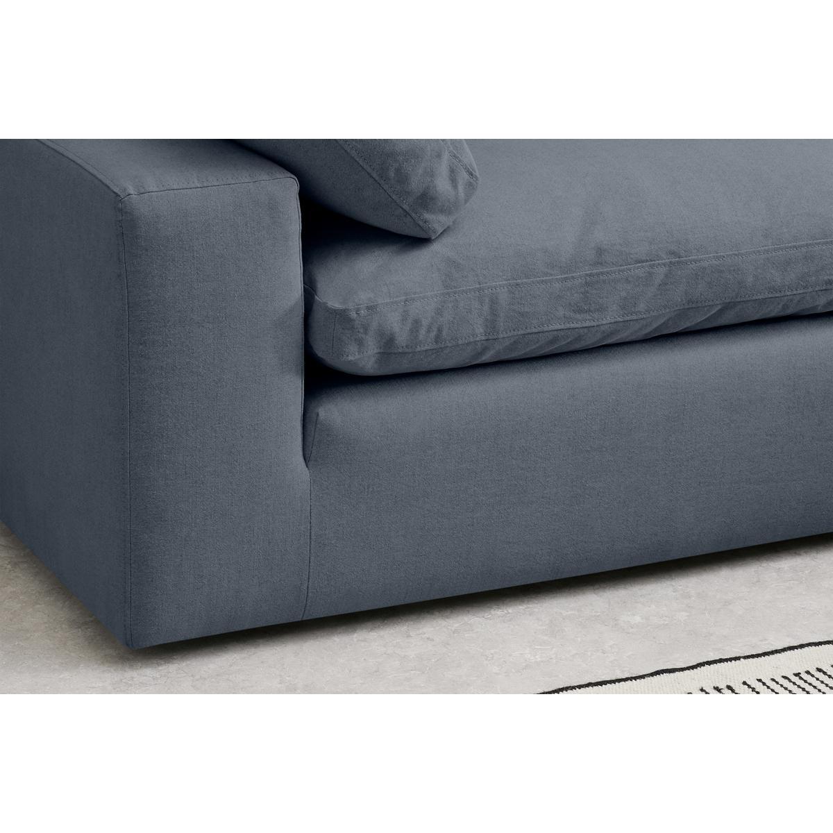 Samona Right Hand Facing Full Corner Sofa, Jeans Blue Cotton & Linen Blend – image 6