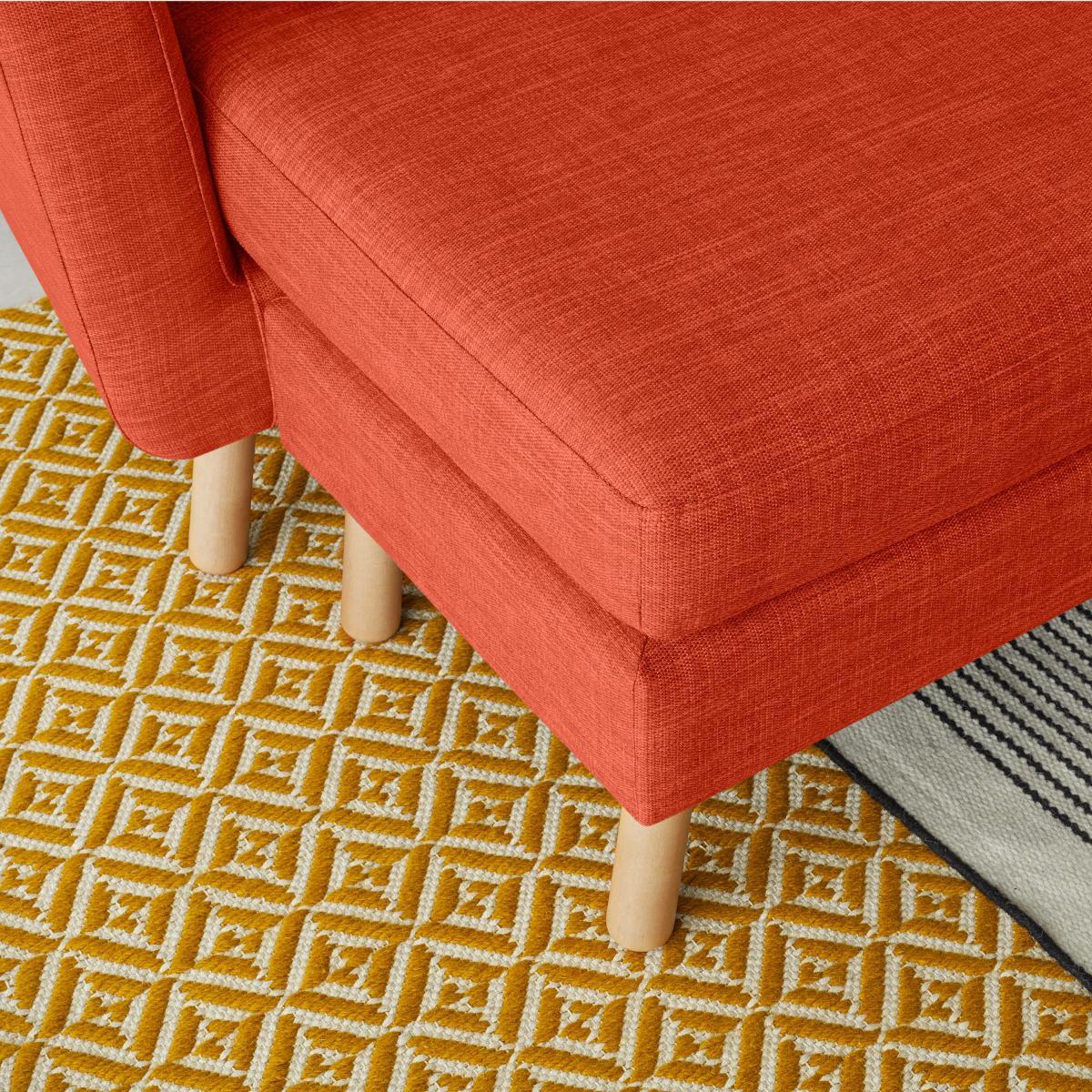 Lottie Compact Chaise End Corner Sofa, Tuscan Orange – image 3