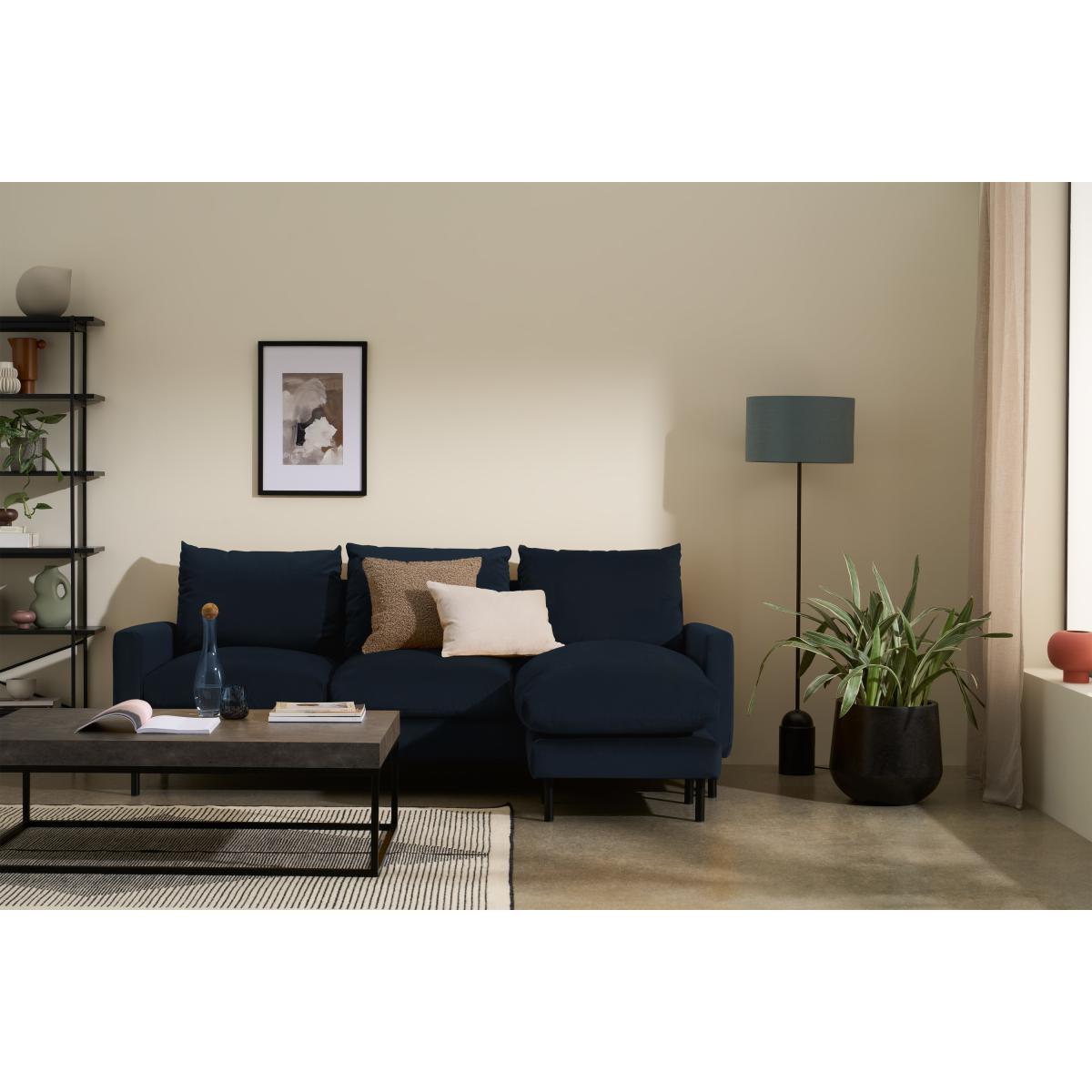 Russo Chaise End Sofa, Navy Recycled Velvet – image 4