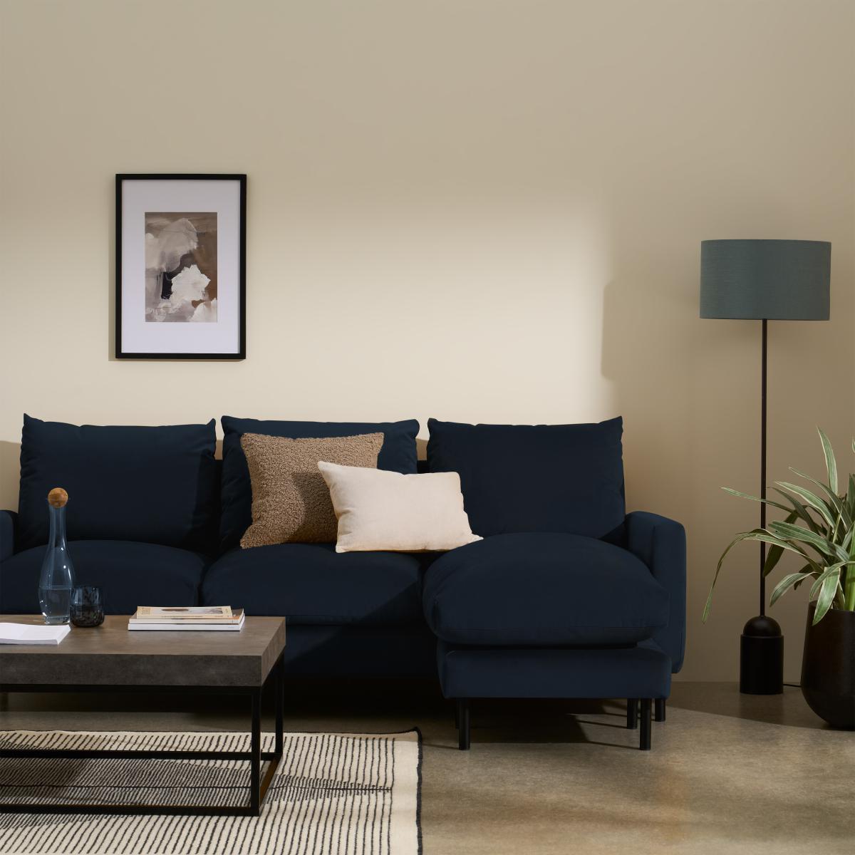 Russo Chaise End Sofa, Navy Recycled Velvet – image 10