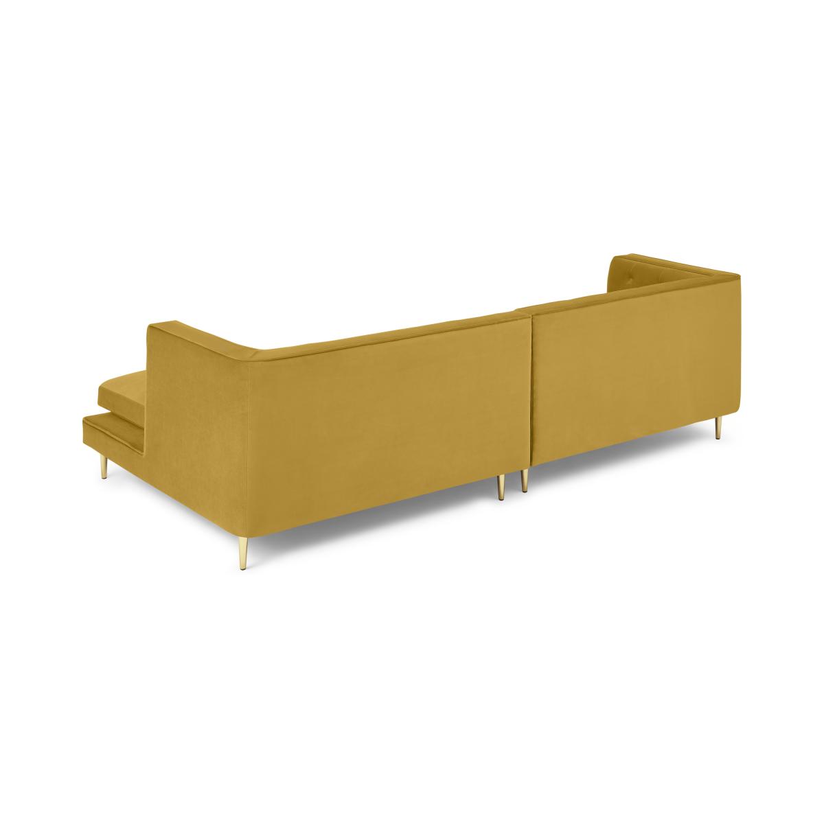 Goswell Right Hand Facing Chaise End Corner Sofa, Vintage Gold velvet – image 6