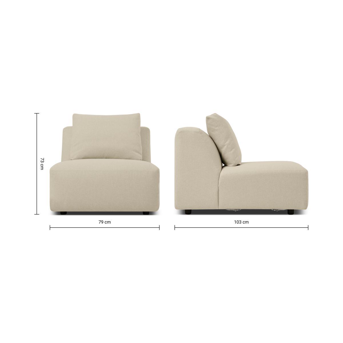 Jacklin Armless Modular Chair, Natural Recycled Weave – image 9
