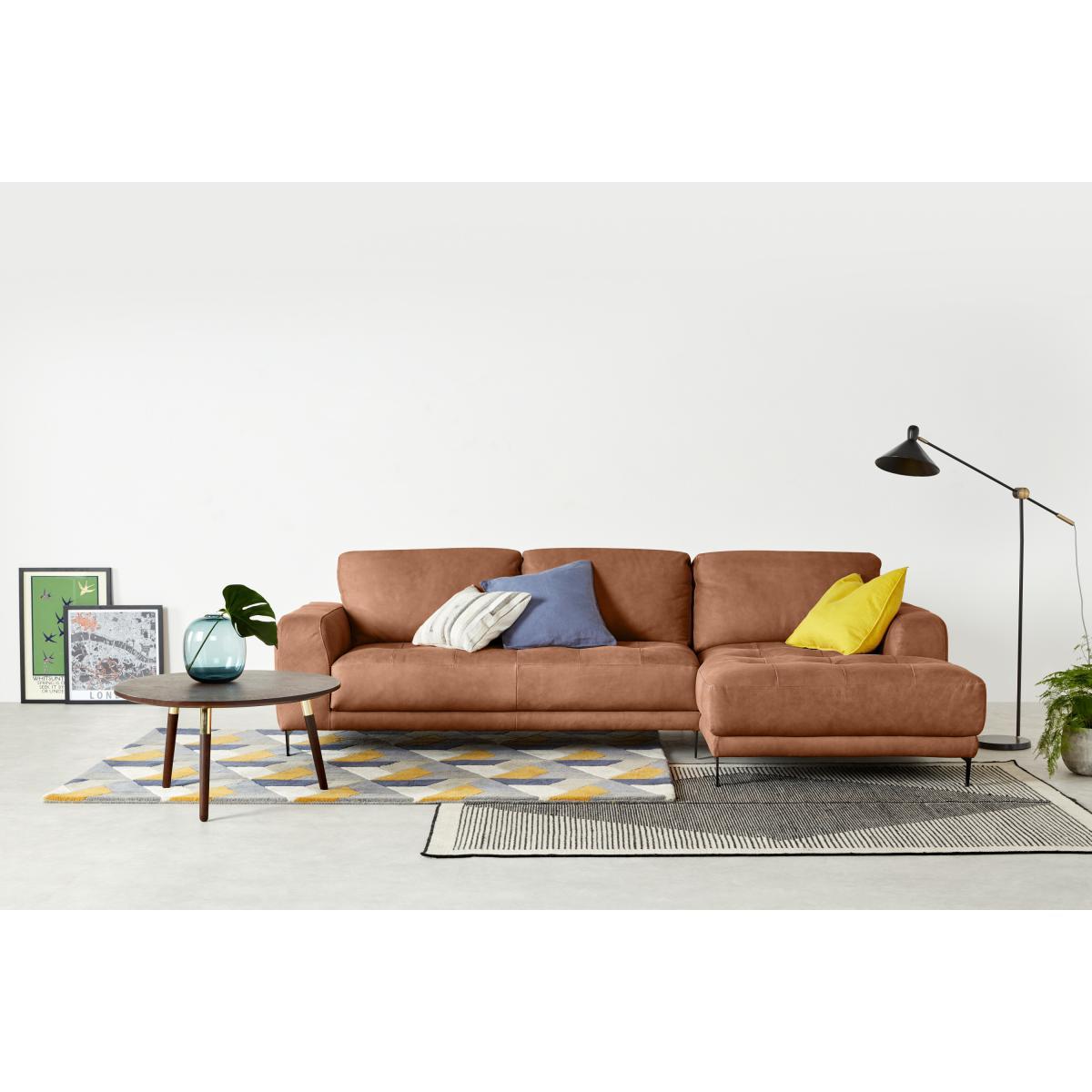 Luciano Right Hand Facing Corner Sofa, Texas Tan Leather – image 4