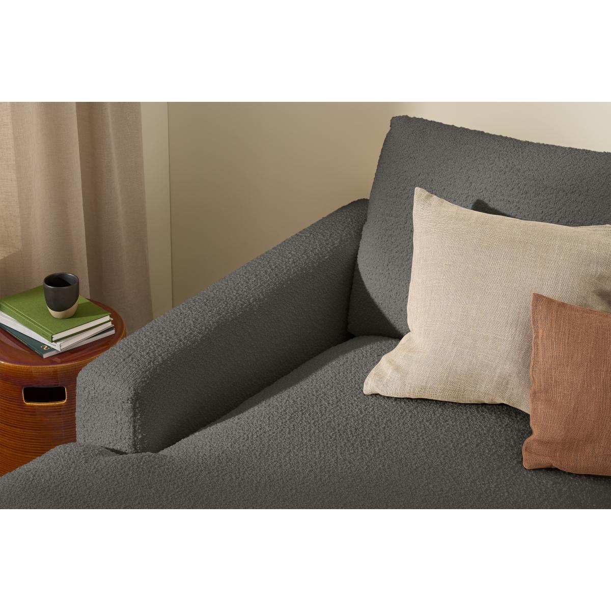 Arni Left Hand Facing Chaise End Sofa, Charcoal Grey Boucle – image 5