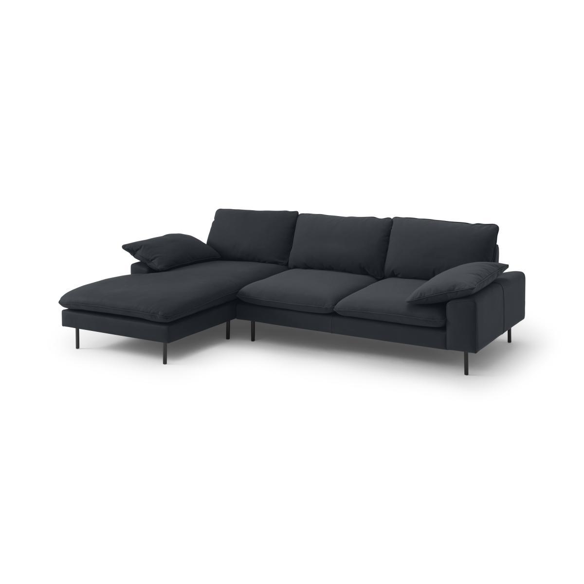 Fallyn Left Hand Facing Chaise End Sofa, Nubuck Carbon Leather – image 3