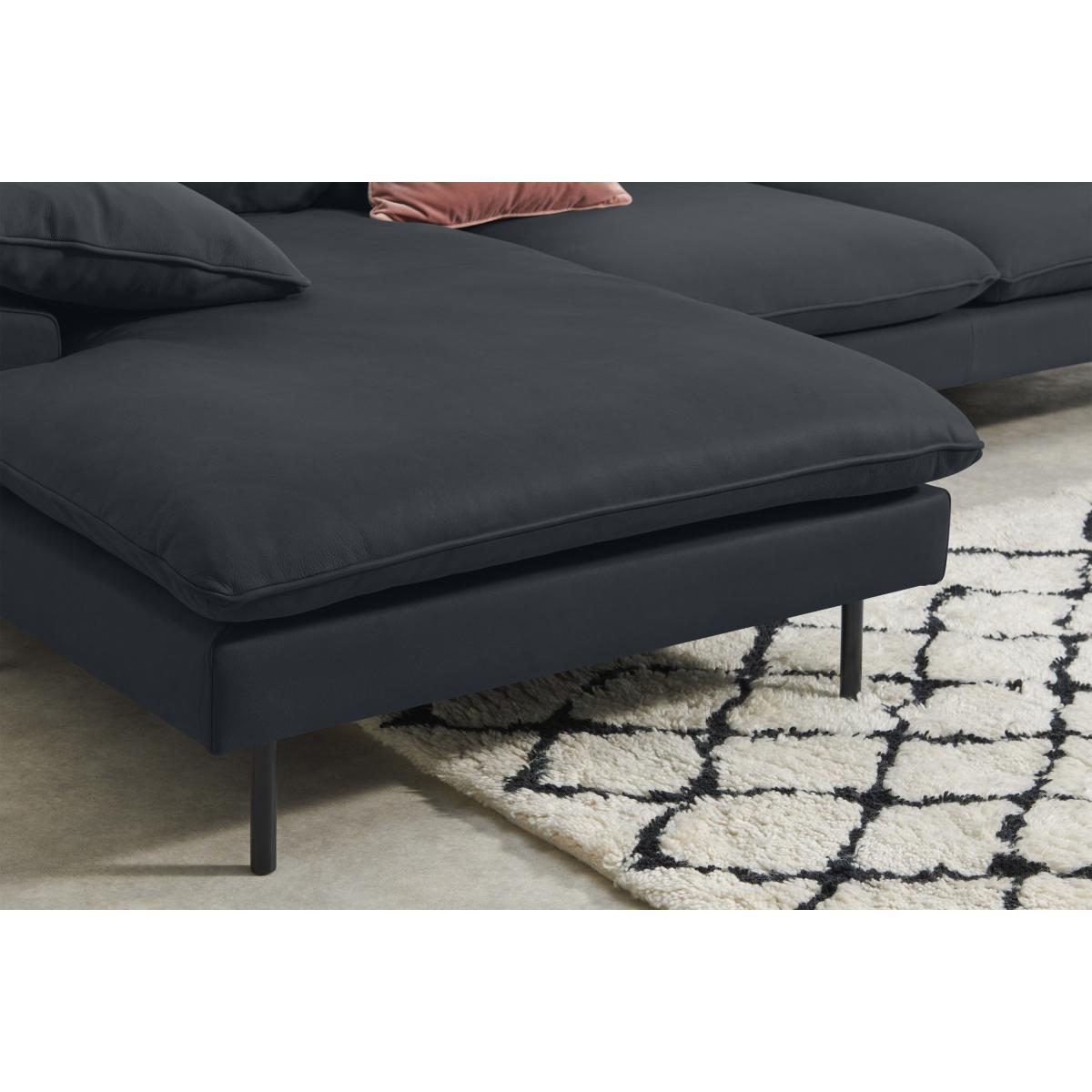 Fallyn Left Hand Facing Chaise End Sofa, Nubuck Carbon Leather – image 7