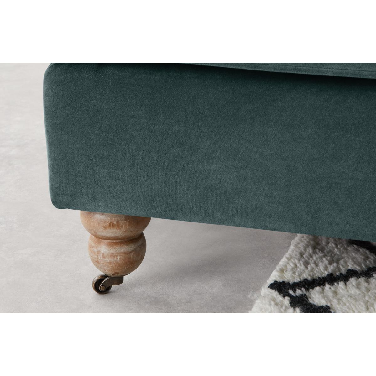 Orson Right Hand Facing Chaise End Corner Sofa, Slate Blue Recycled Velvet – image 5
