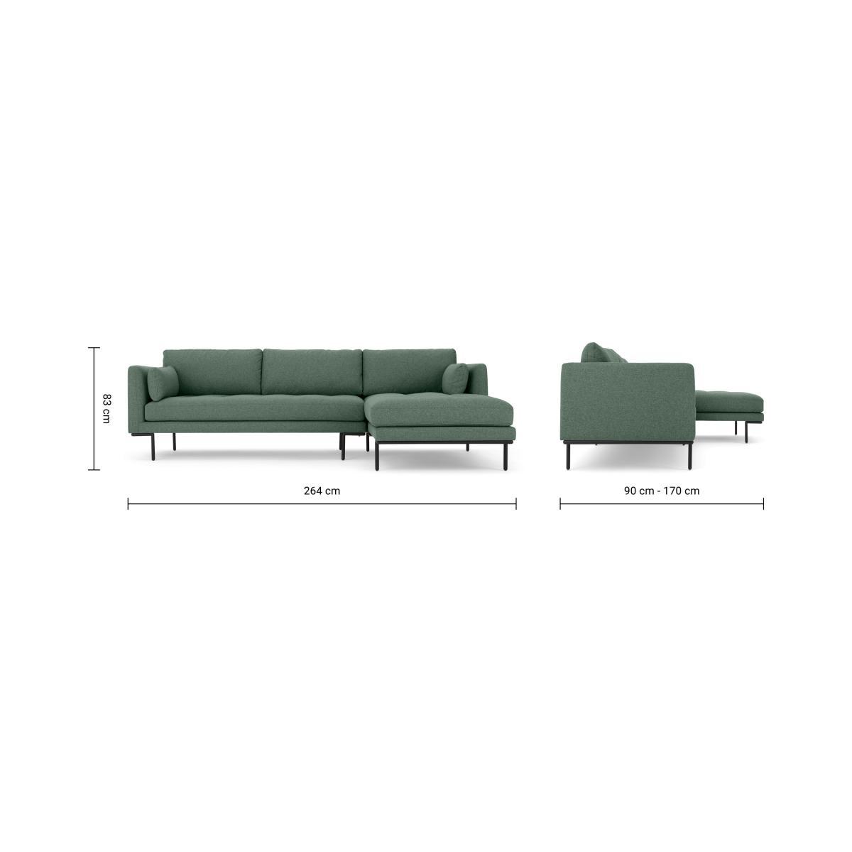 Harlow Right Hand Facing Chaise End Corner Sofa, Darby Green – image 9