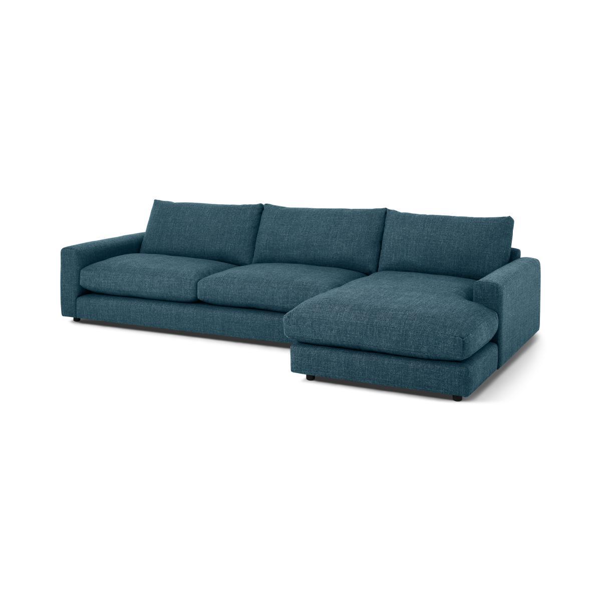 Arni Large Right Hand Facing Chaise End Corner Sofa, Aegean Blue Textured Weave – image 3