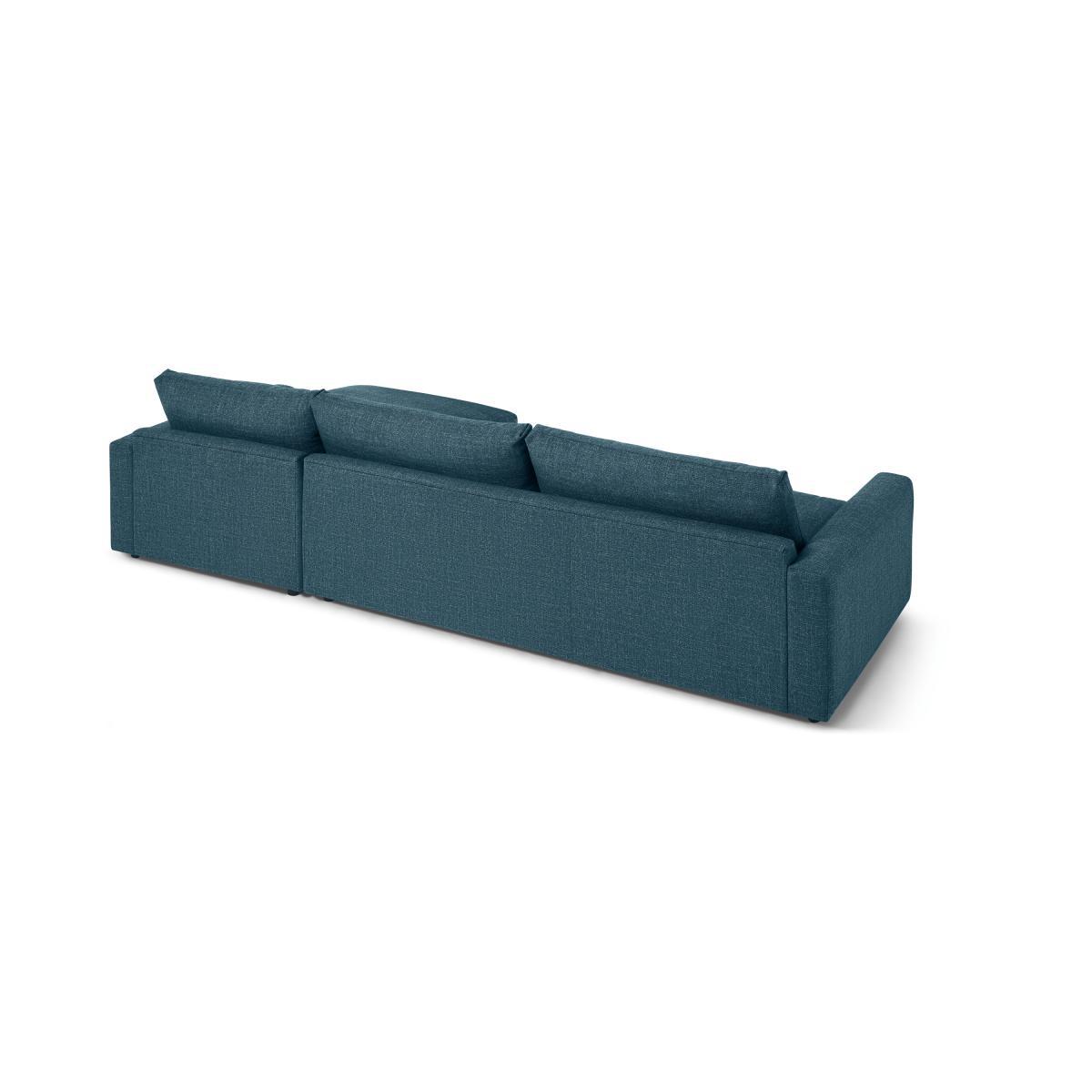 Arni Large Right Hand Facing Chaise End Corner Sofa, Aegean Blue Textured Weave – image 7