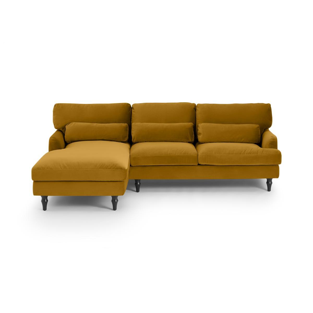 Tamyra Left Hand Facing Chaise End Corner Sofa, Marigold Velvet – image 2