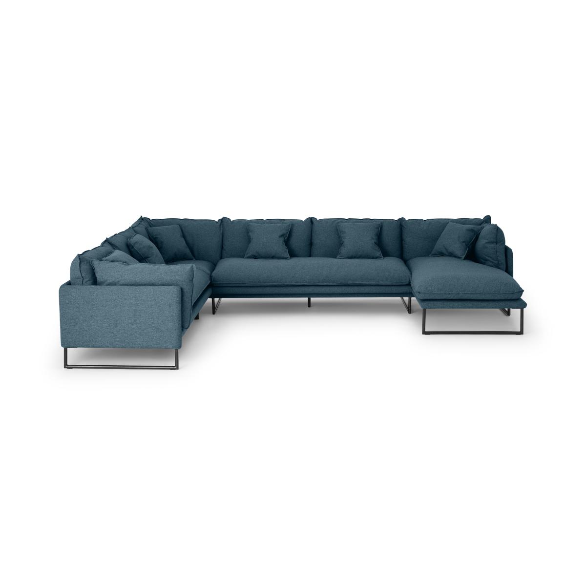 Malini Right Hand Facing Full Corner Chaise End Sofa, Orleans Blue Recycled Fabric – image 2