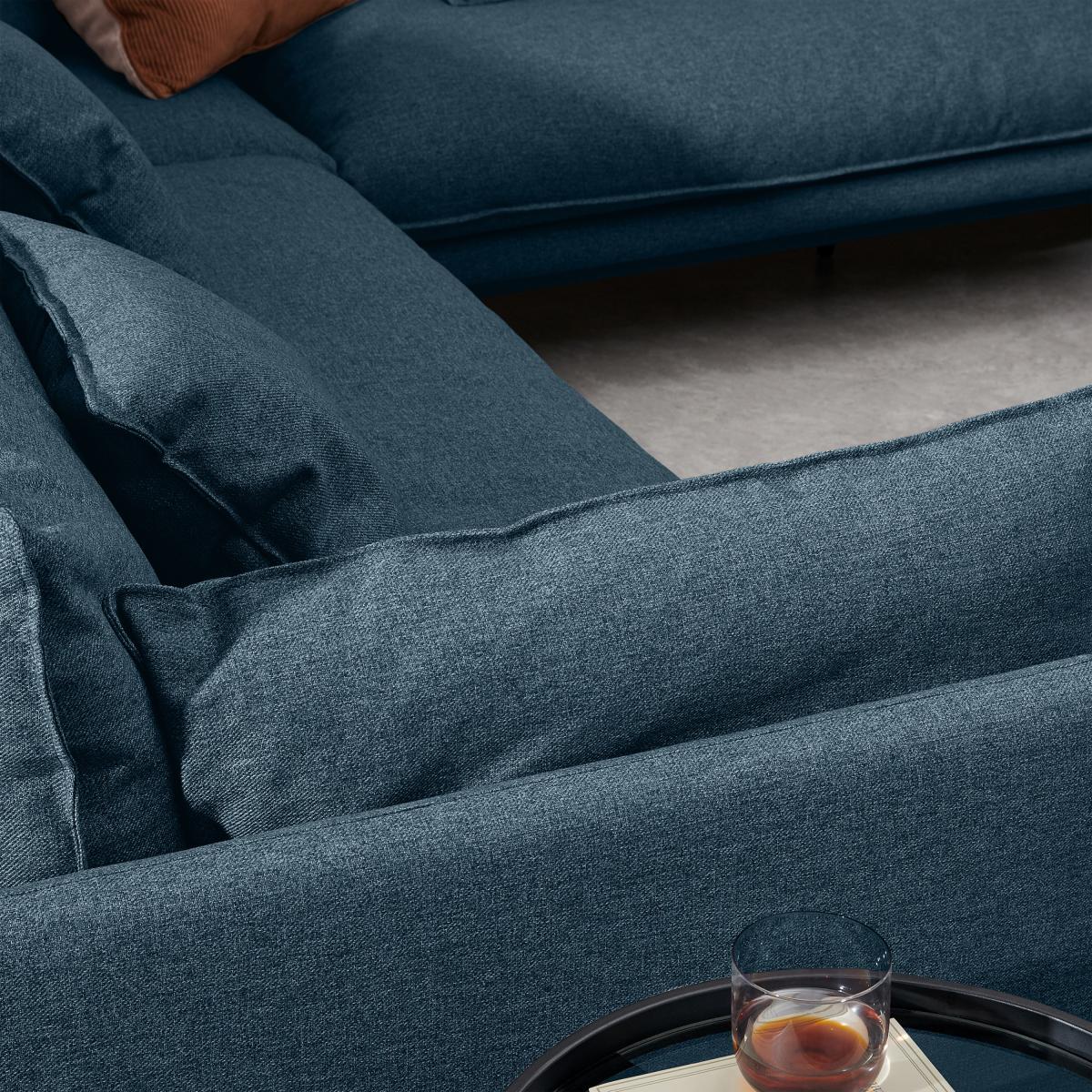 Malini Right Hand Facing Full Corner Chaise End Sofa, Orleans Blue Recycled Fabric – image 5
