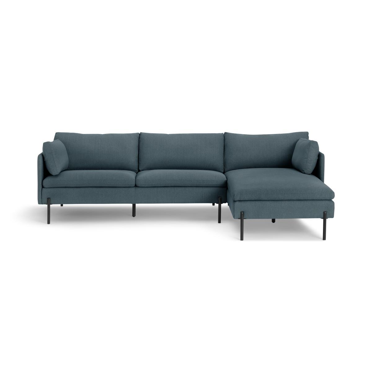 Zarina Right Hand Facing Chaise End Corner Sofa, Mina Earl Blue – image 2