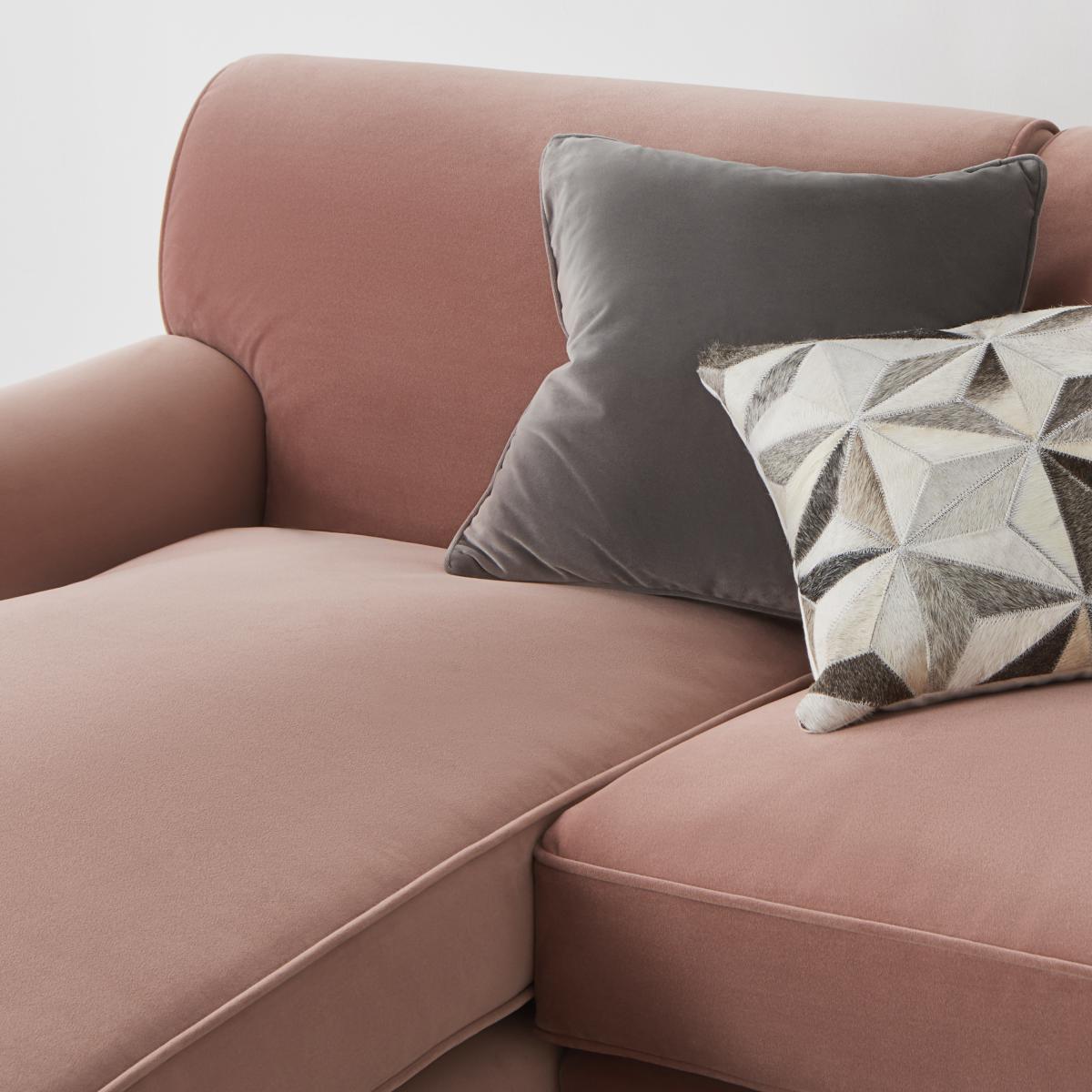 Orson Left Hand Facing Chaise End Corner Sofa, Soft Pink Recycled Velvet – image 13