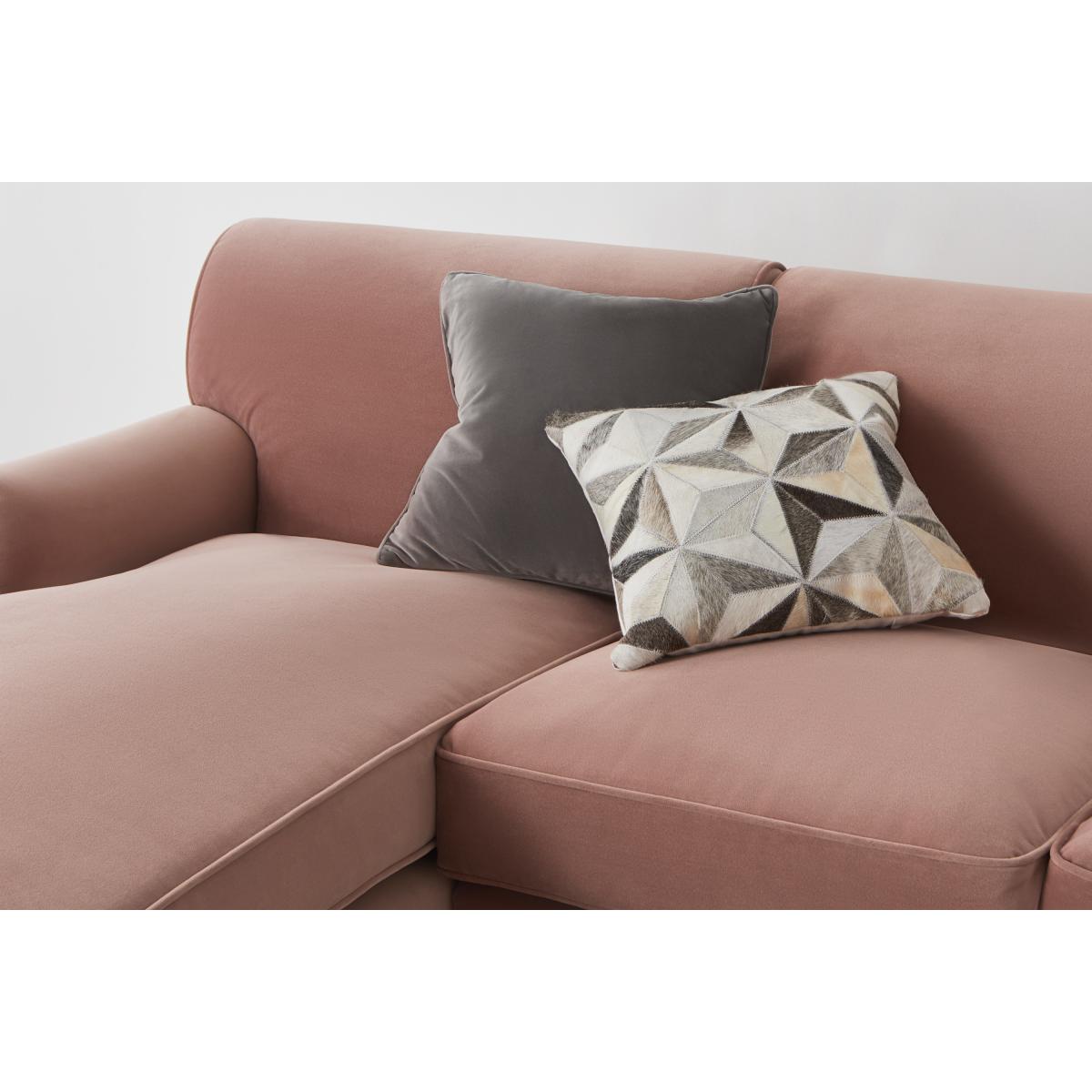 Orson Left Hand Facing Chaise End Corner Sofa, Soft Pink Recycled Velvet – image 7