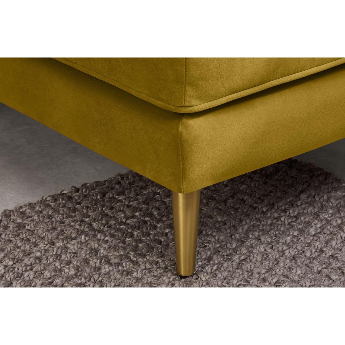 Amicie Right Hand Facing Chaise End Corner Sofa, Vintage Gold Velvet – image 5