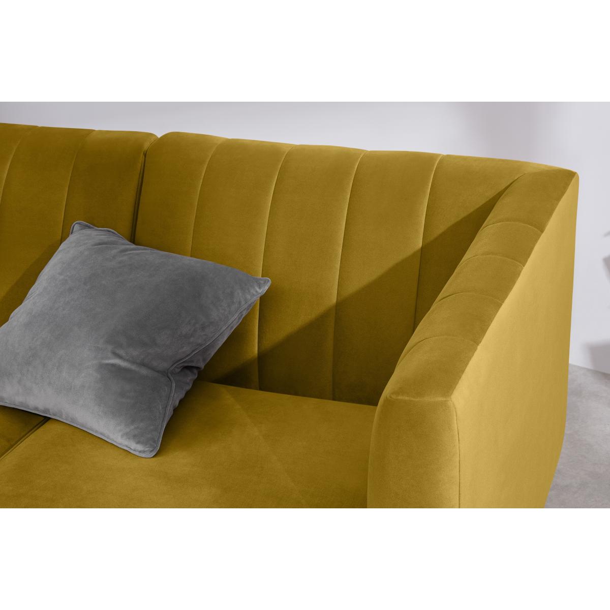 Amicie Right Hand Facing Chaise End Corner Sofa, Vintage Gold Velvet – image 7
