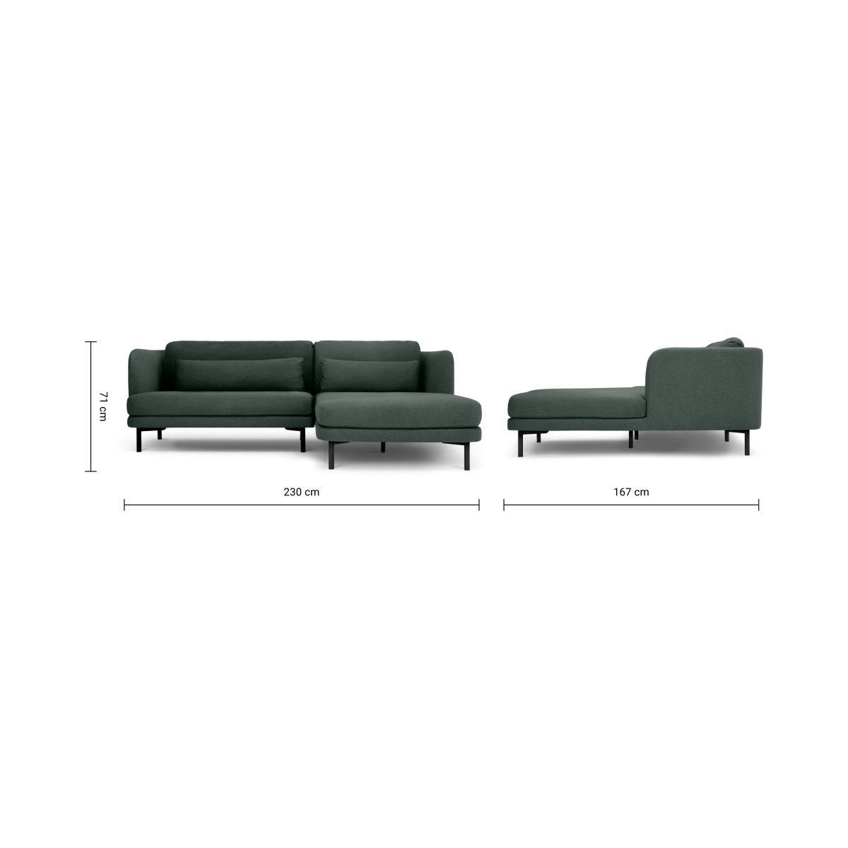 Herman Right Hand Facing Chaise End Corner Sofa, Woodland Green – image 9