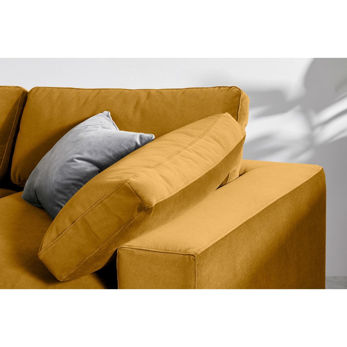 Samona Left Hand Facing Full Corner Sofa, Vintage Ochre Recycled Velvet – image 4
