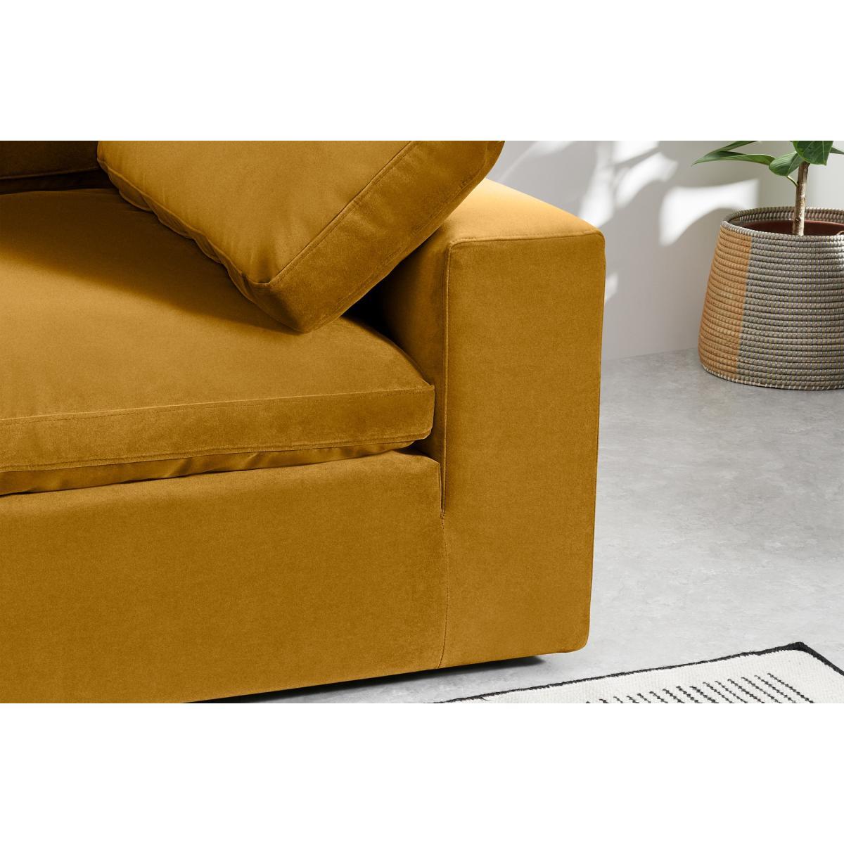 Samona Left Hand Facing Full Corner Sofa, Vintage Ochre Recycled Velvet – image 6