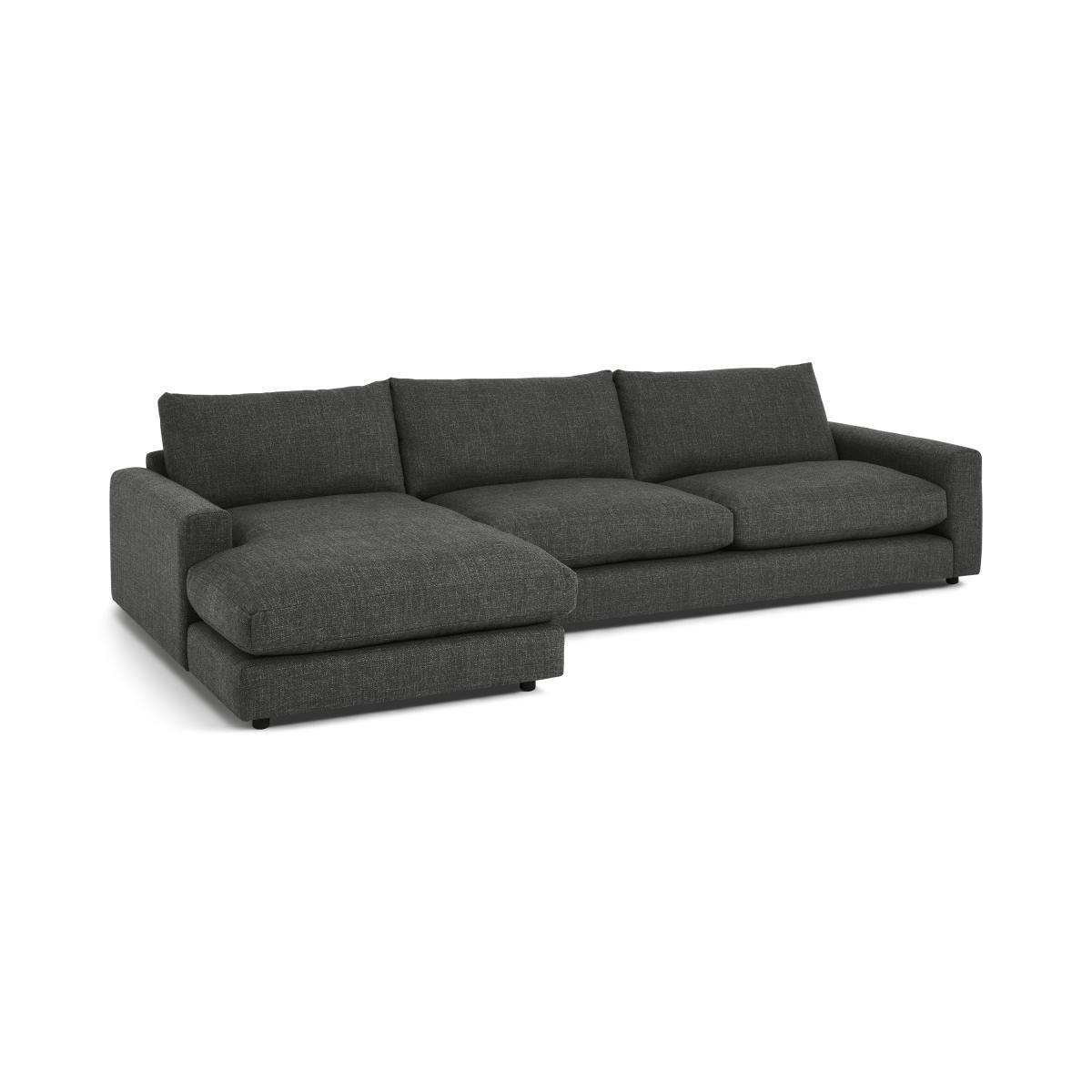Arni Large Left Hand Facing Chaise End Corner Sofa, Slate Textured Weave – image 3