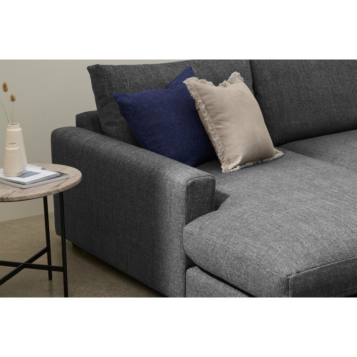 Arni Large Left Hand Facing Chaise End Corner Sofa, Slate Textured Weave – image 5